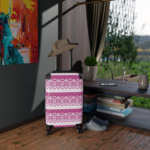 Fair Isle Knitting Cabin Suitcase